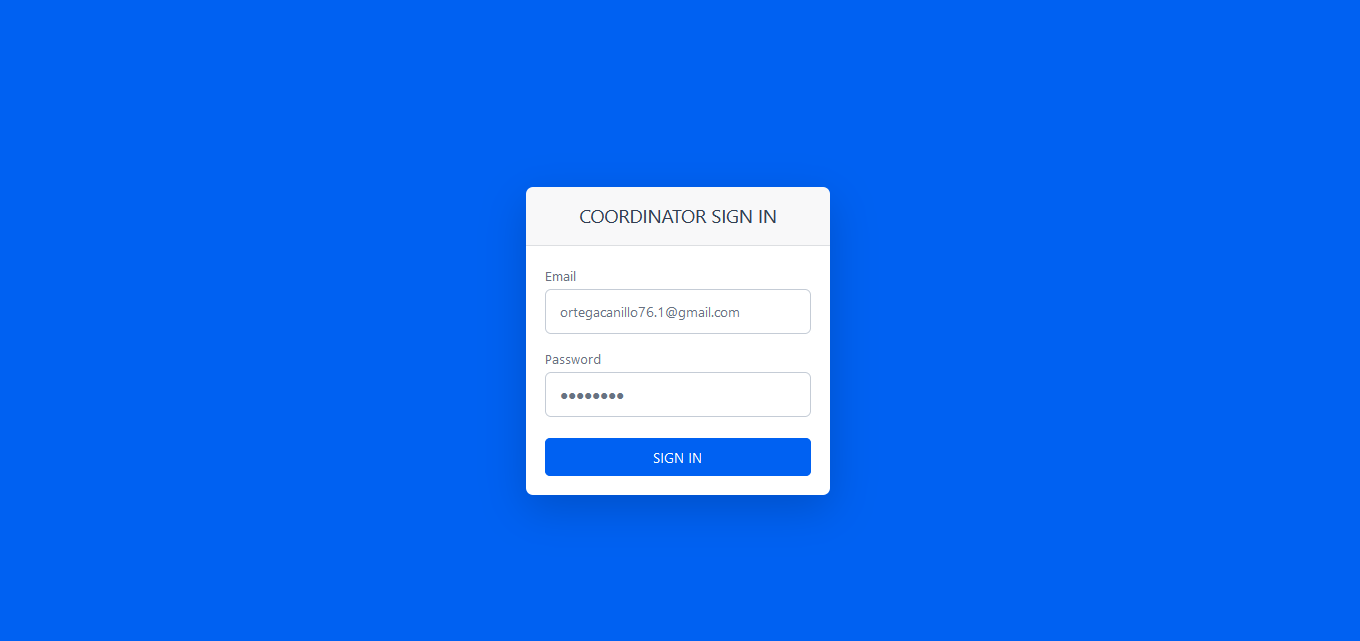 Coordinator Login